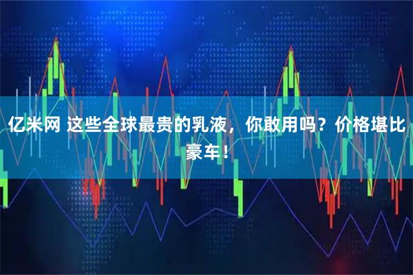 亿米网 这些全球最贵的乳液，你敢用吗？价格堪比豪车！